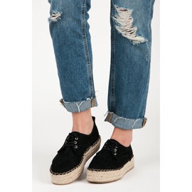 Seastar Openwork Espadrilles på plattformen svart 1