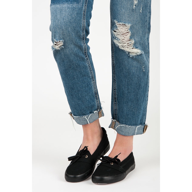 Seastar Svarta slip-on sneakers 1