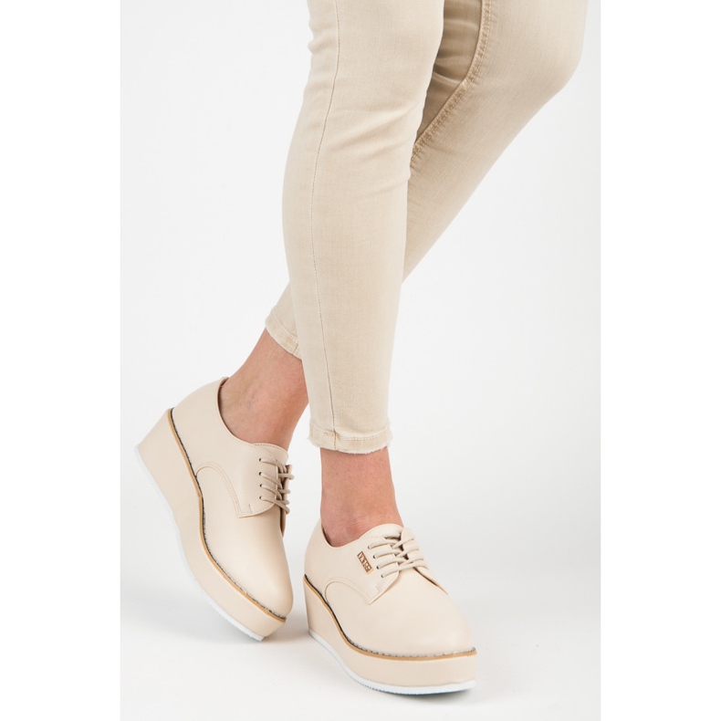 Vices Knytna wedge skor skruvstäd brun 2