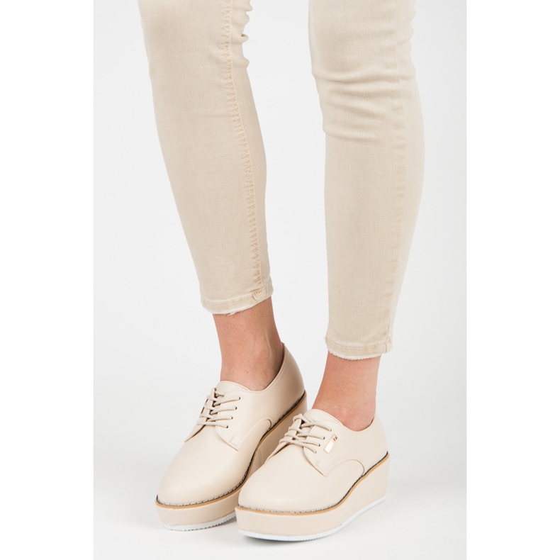 Vices Knytna wedge skor skruvstäd brun 1