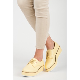 Vices Knytna wedge skor skruvstäd gul 2