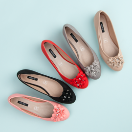 Vices Damballerinor med blommor svart 2