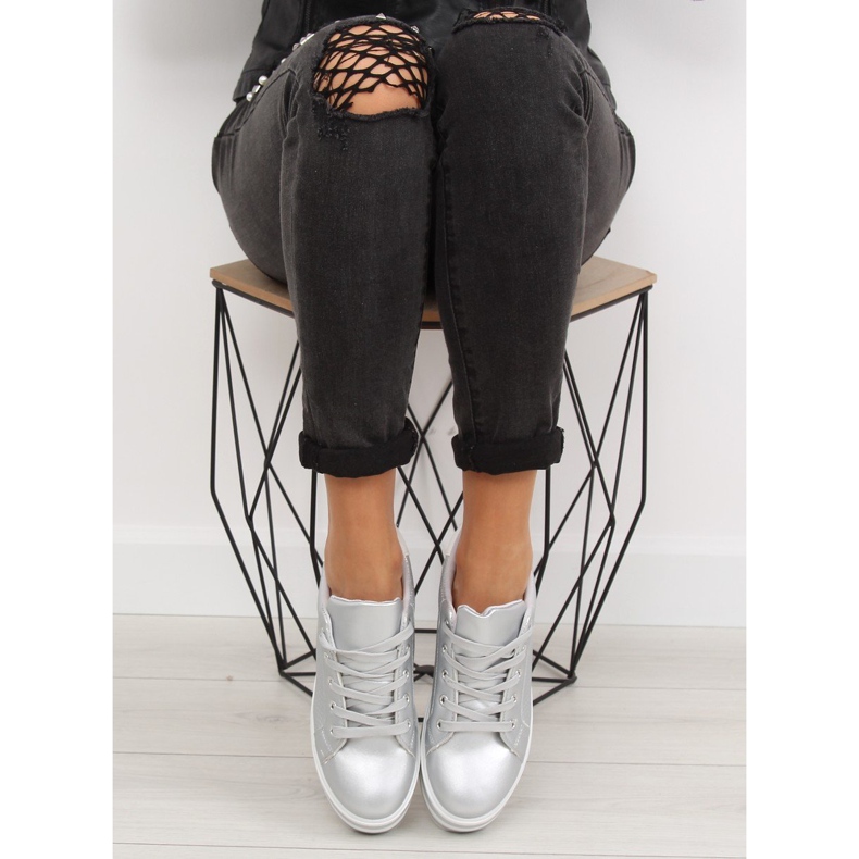 Silver NB183P Silver sneakers på hög sula grå 2