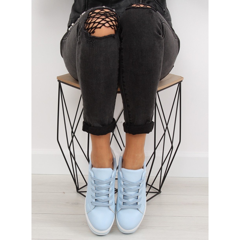 Blå NB183P Blå sneakers med hög sula 2