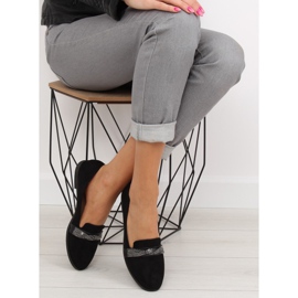 Svarta svarta loafers för kvinnor H8-110 Svart 2