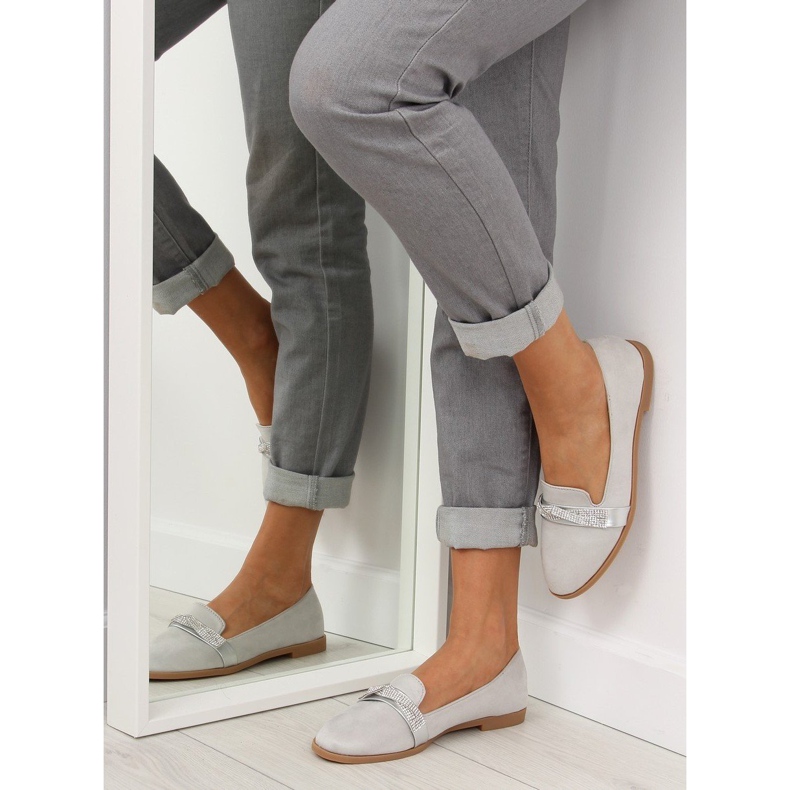 Grå Grå loafers dam H8-110 Grå 1