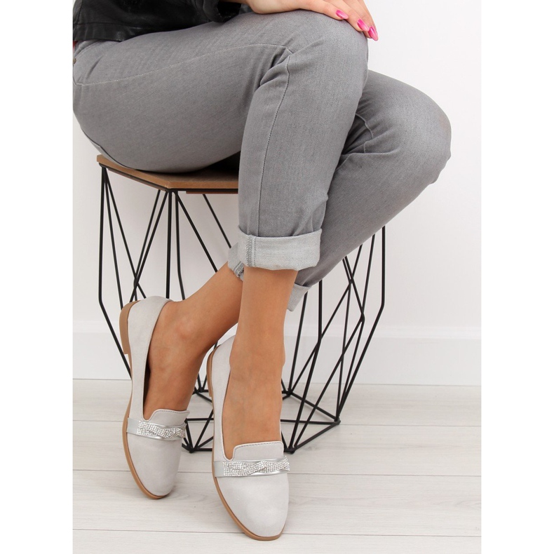 Grå Grå loafers dam H8-110 Grå 2