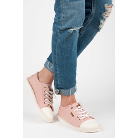 Seastar Sneakers med snörning, espadrillor rosa 1