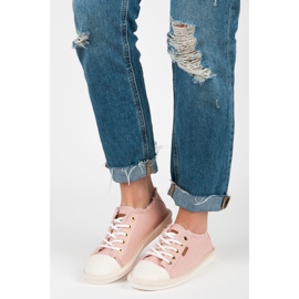 Seastar Sneakers med snörning, espadrillor rosa 2
