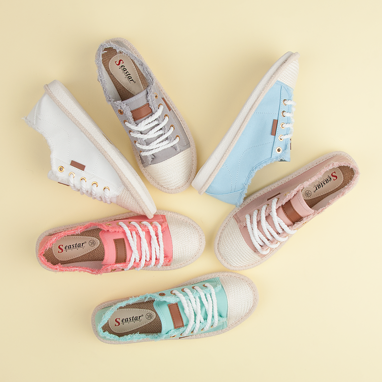 Seastar Sneakers med snörning, espadrillor grön 2