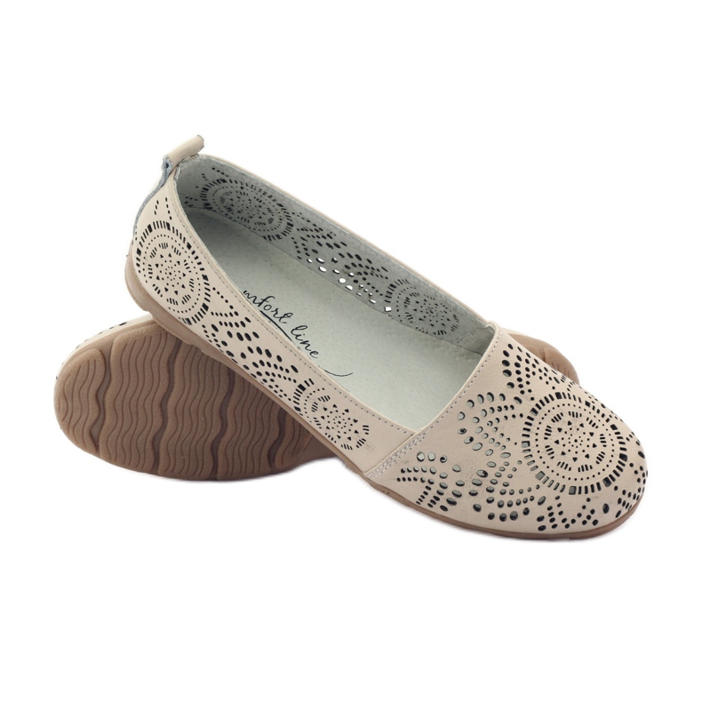 Filippo Lords genombrutna ballerinor F 080 beige 3