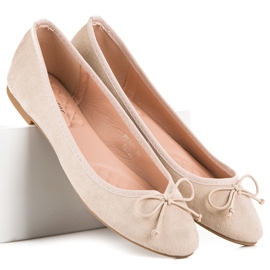 Seastar Beige ballerina i mocka 2