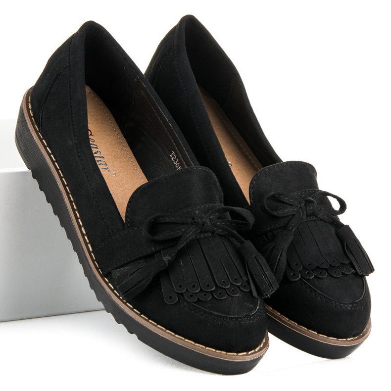 Seastar Loafers med fransar svart 1