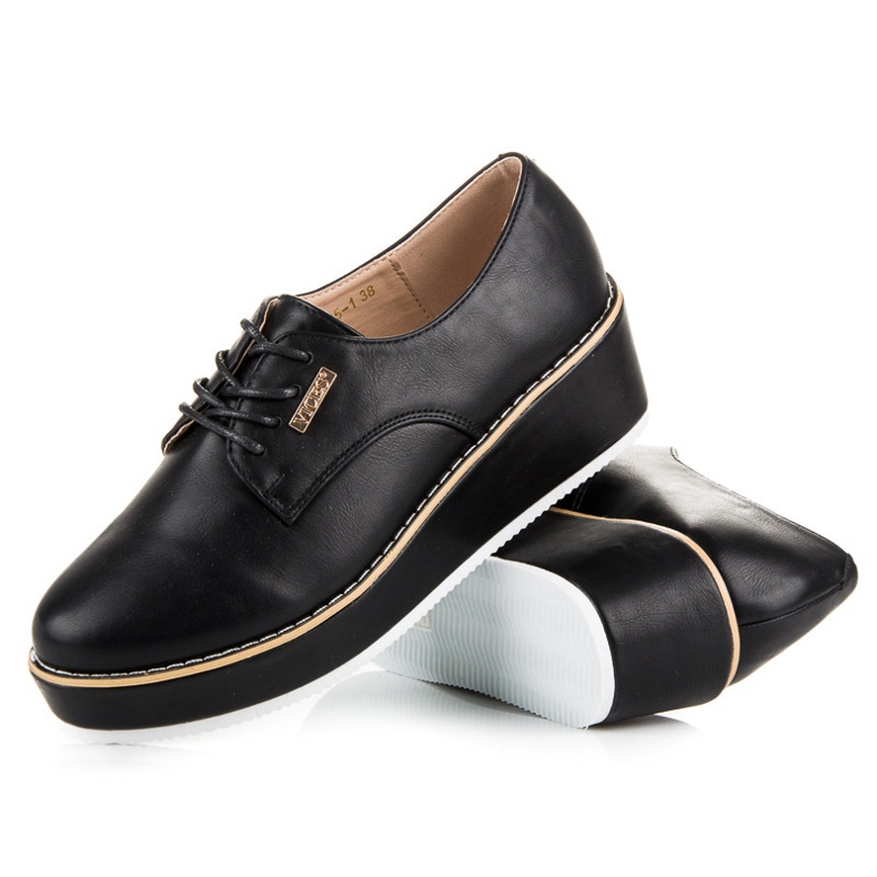 Vices Knytna wedge skor skruvstäd svart 2