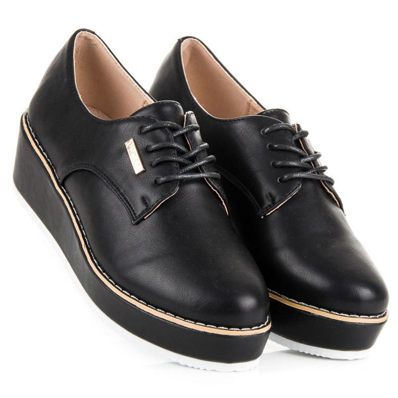 Vices Knytna wedge skor skruvstäd svart 1