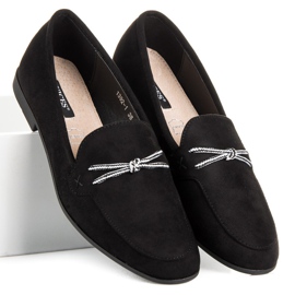 Vices Loafers i mocka svart 2