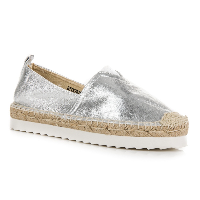 Silver Slip-On Espadrilles grå 1