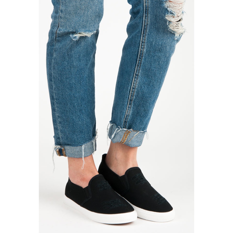 Seastar Svarta slip on sneakers 1