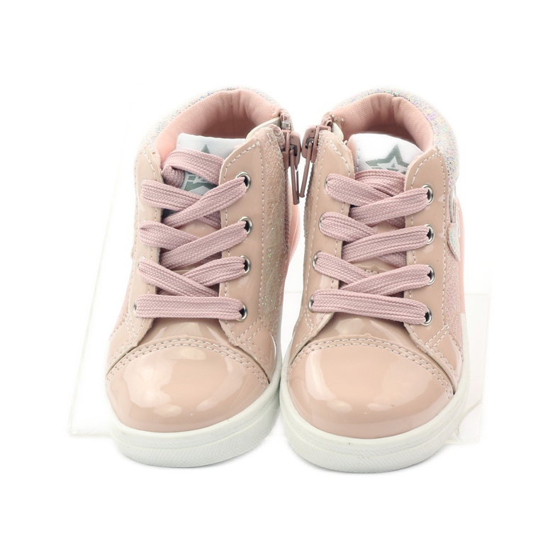 American Club Sportiga tjejers amerikanska hjärtan rosa grå 4