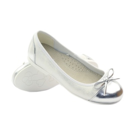 American Club Ballerinas pumpar med en amerikansk rosett vit 3