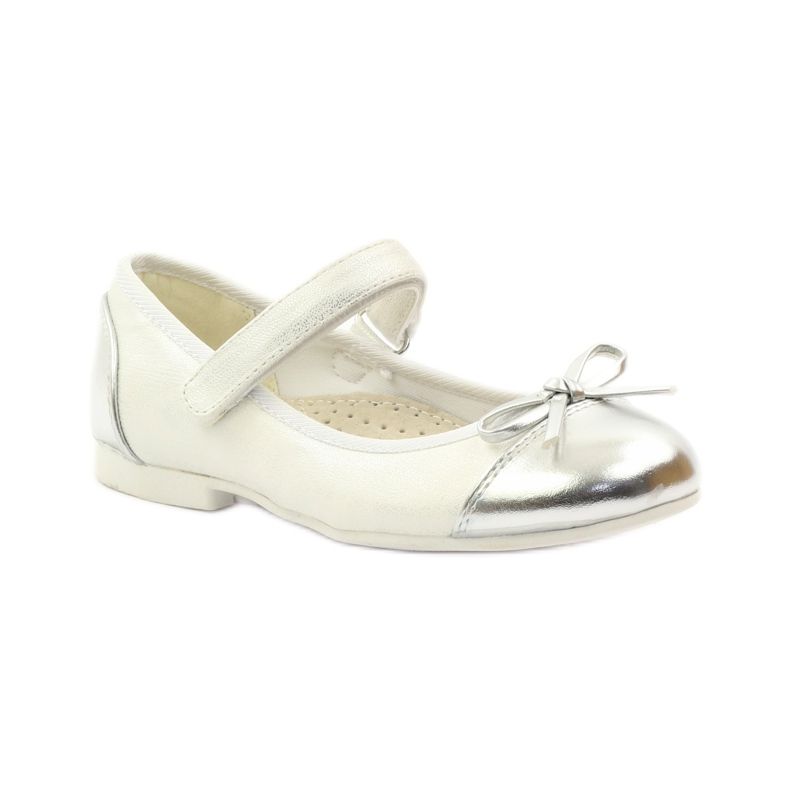 American Club Kardborreballerinor pumps American 14297 grå vit 1