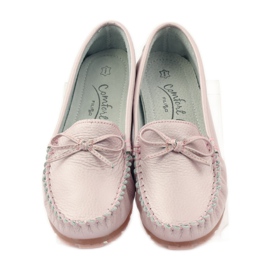 Loafers i läder med rosett Filippo 004 rosa 4