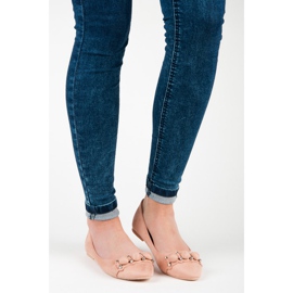 Seastar V-ringade ballerinor i mocka rosa 1