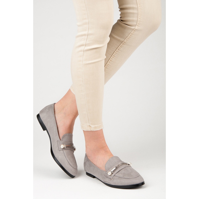 Seastar Loafers med pärlor grå 2