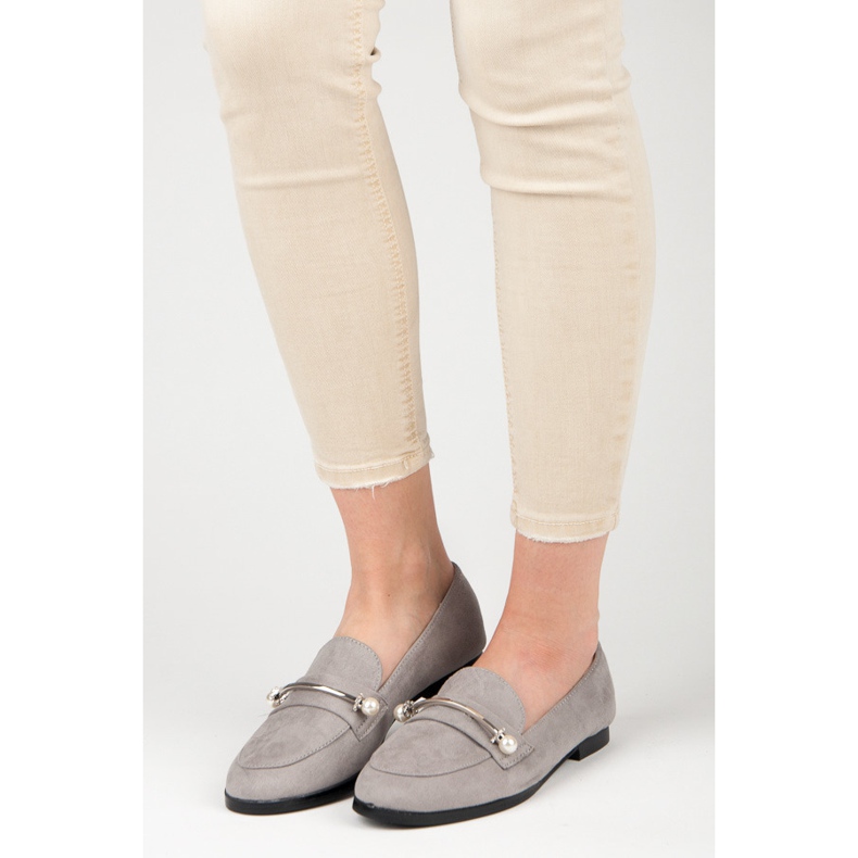 Seastar Loafers med pärlor grå 1