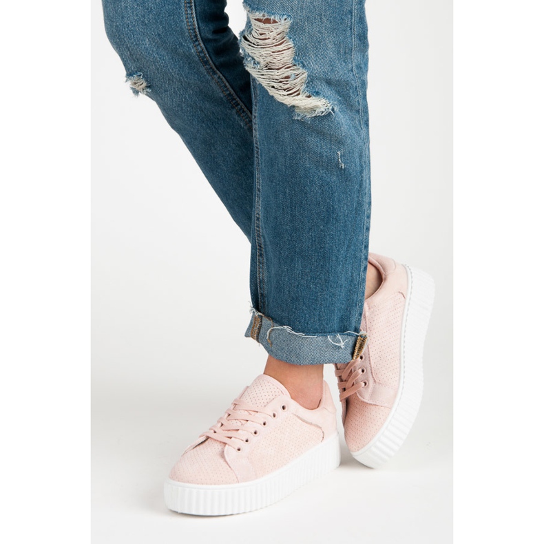 Seastar Mocka sneakers på plattformen rosa 2