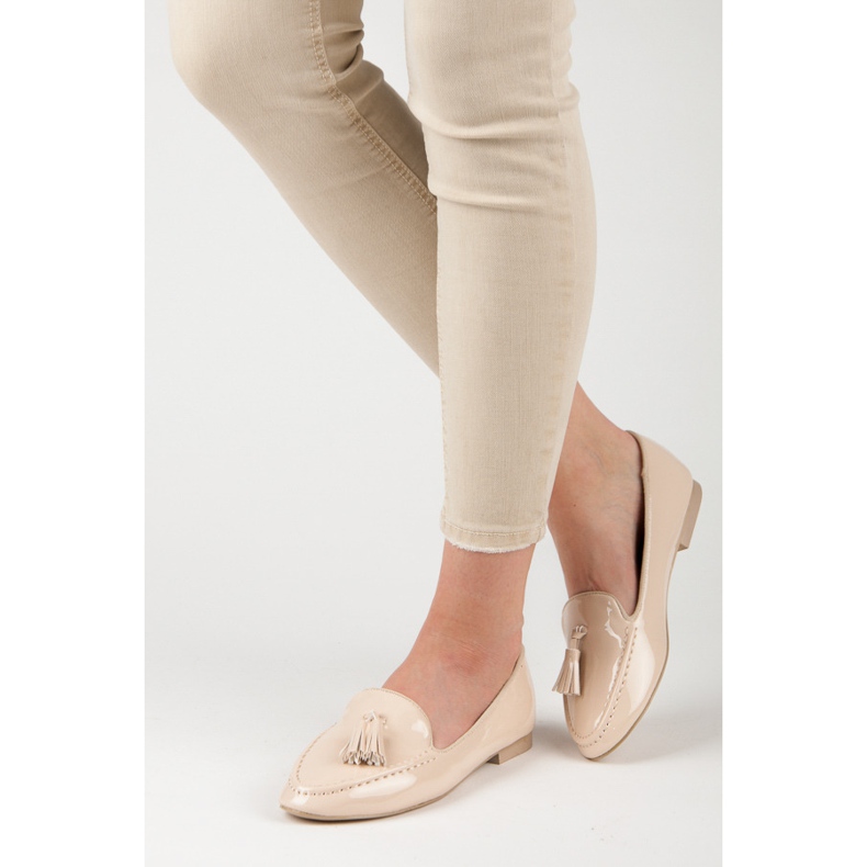 Vices Lackade mockasinskruvstycken brun 1