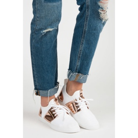 Sportsneakers för kvinnor vit rosa 1