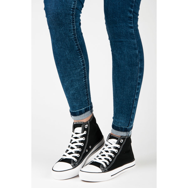 Seastar Sneakers med snörning ovanför ankeln svart 1