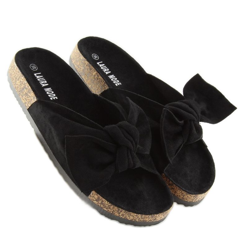 Svarta korktofflor LS-90 svarta 1