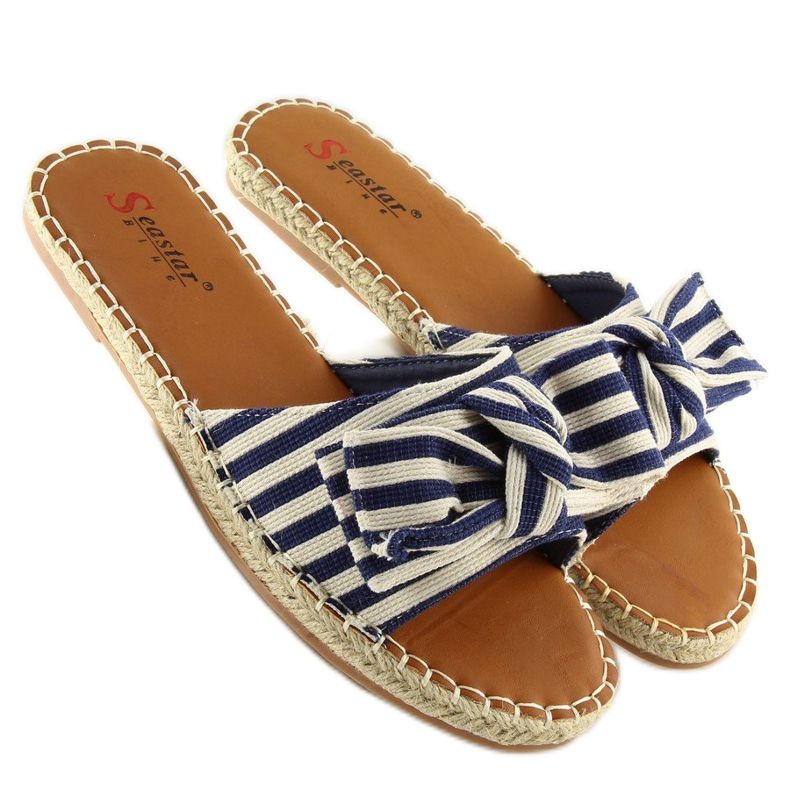 LL-133P D.BLUE marinblå espadrillotofflor 1