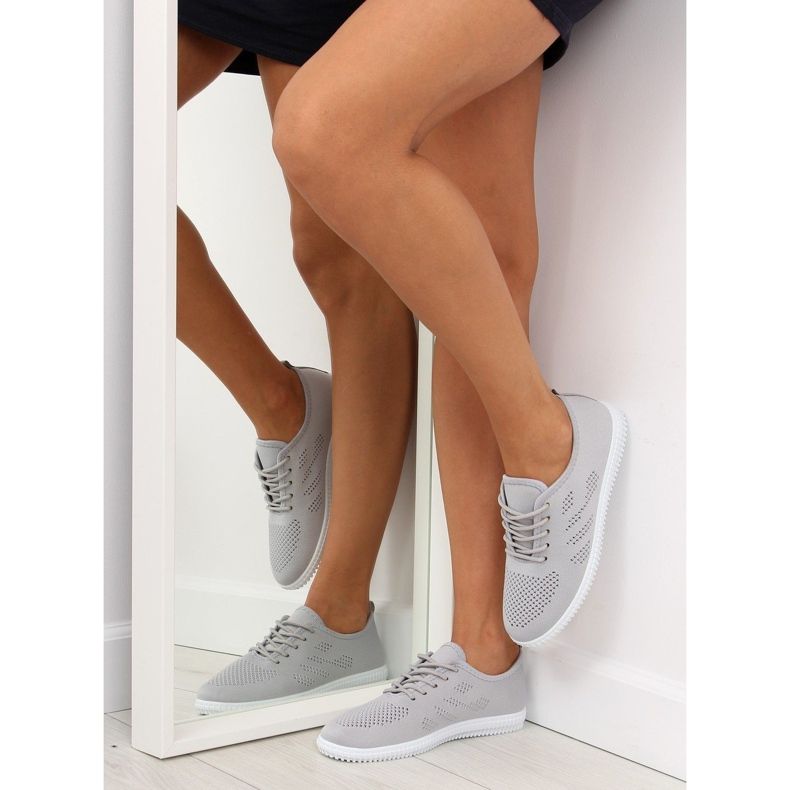 Grå Gråa dam sneakers LA10P Grå 1