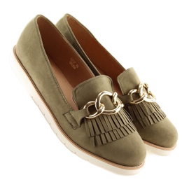 Grön Dam loafers G237 Grön 1