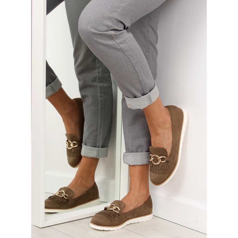 Grön Dam loafers G237 Grön 2