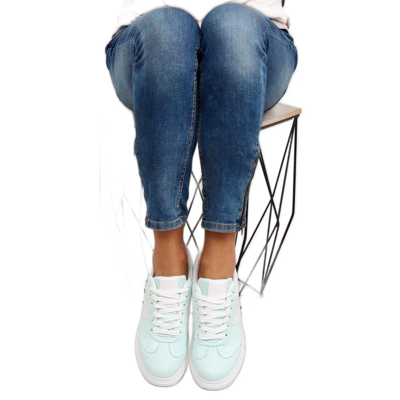 Pastell mintgröna damsneakers 1