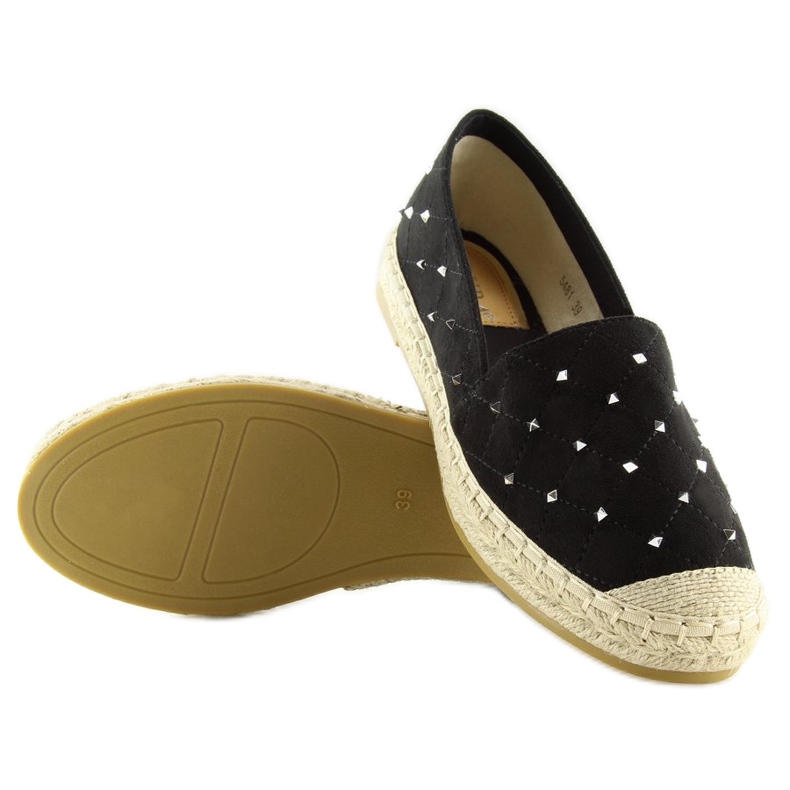 Svarta Espadrillos med dubbar 5481 svart 1