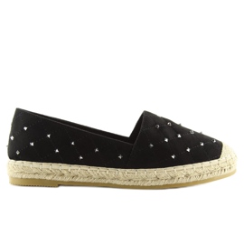 Svarta Espadrillos med dubbar 5481 svart 2