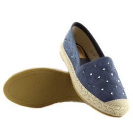Espadrillor med marinblå 5481 blå dubbar 1