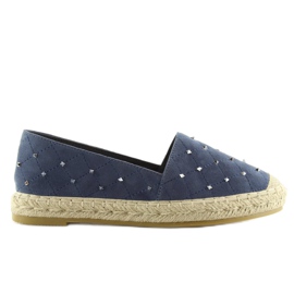 Espadrillor med marinblå 5481 blå dubbar 2
