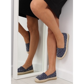 Espadrillor med marinblå 5481 blå dubbar 3