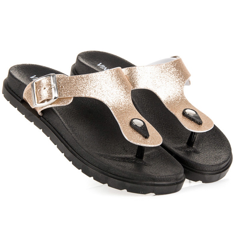 Gyllene VINCEZA tofflor 2