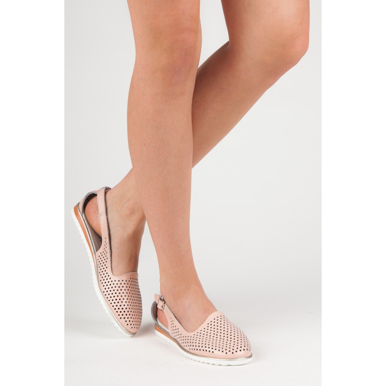 Genombrutna vinceza sandaler rosa 1