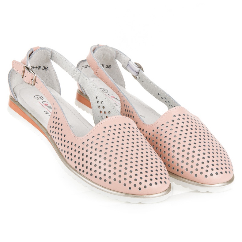 Genombrutna vinceza sandaler rosa 2