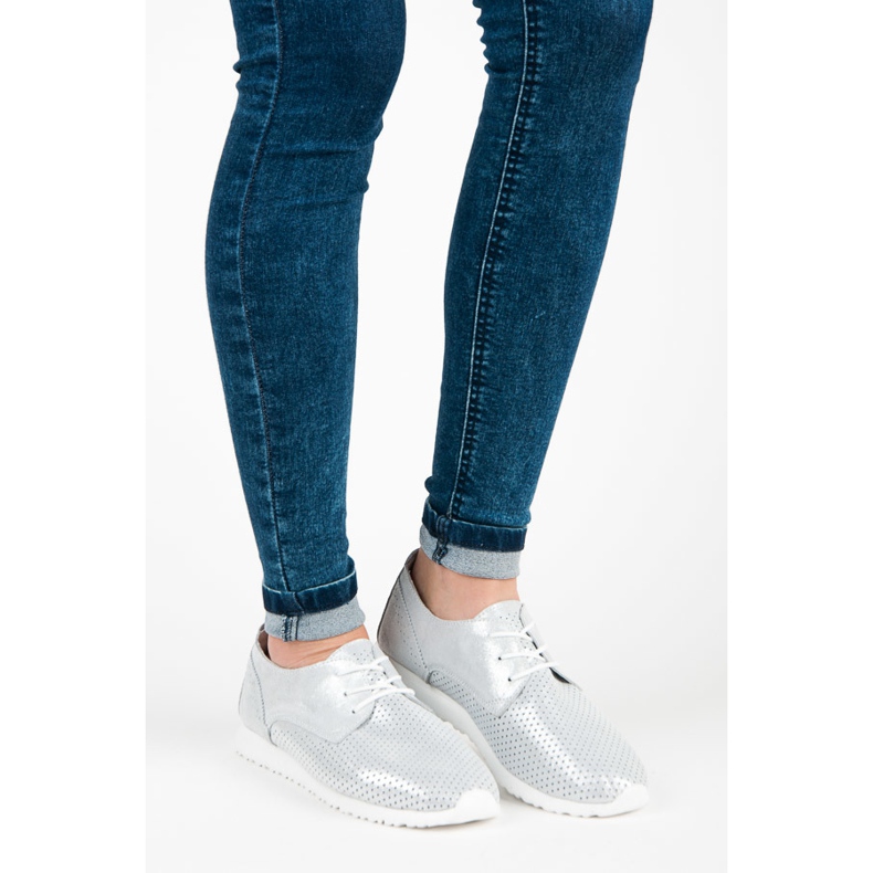 Knytna VINCEZA-skor grå 1