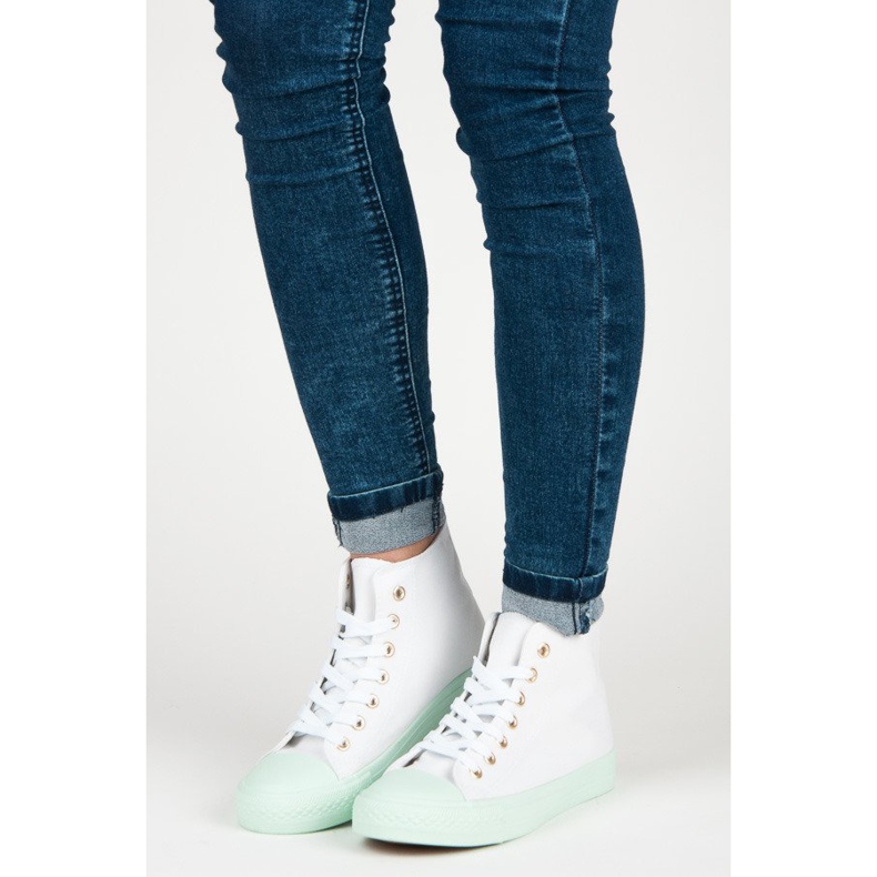 Coura Sneakers över fotleden vit 1