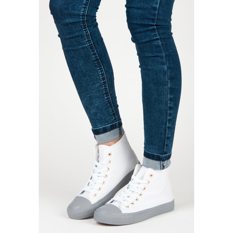 Coura Sneakers över fotleden vit 1